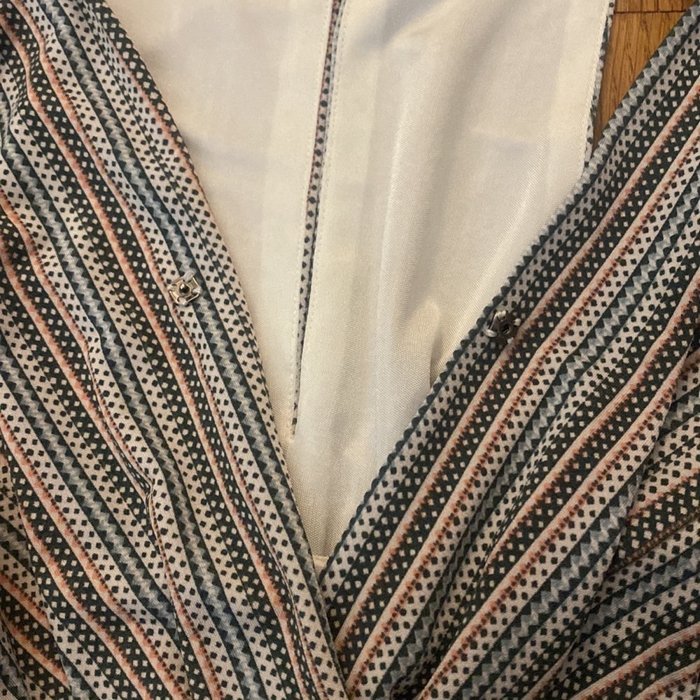 BCBGeneration Women’s Blue and Pink Striped Dress With Slits Size L - Picture 7 of 11